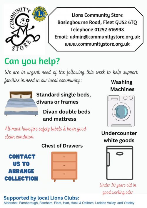 Lions Community Store poster Lions Community Store poster